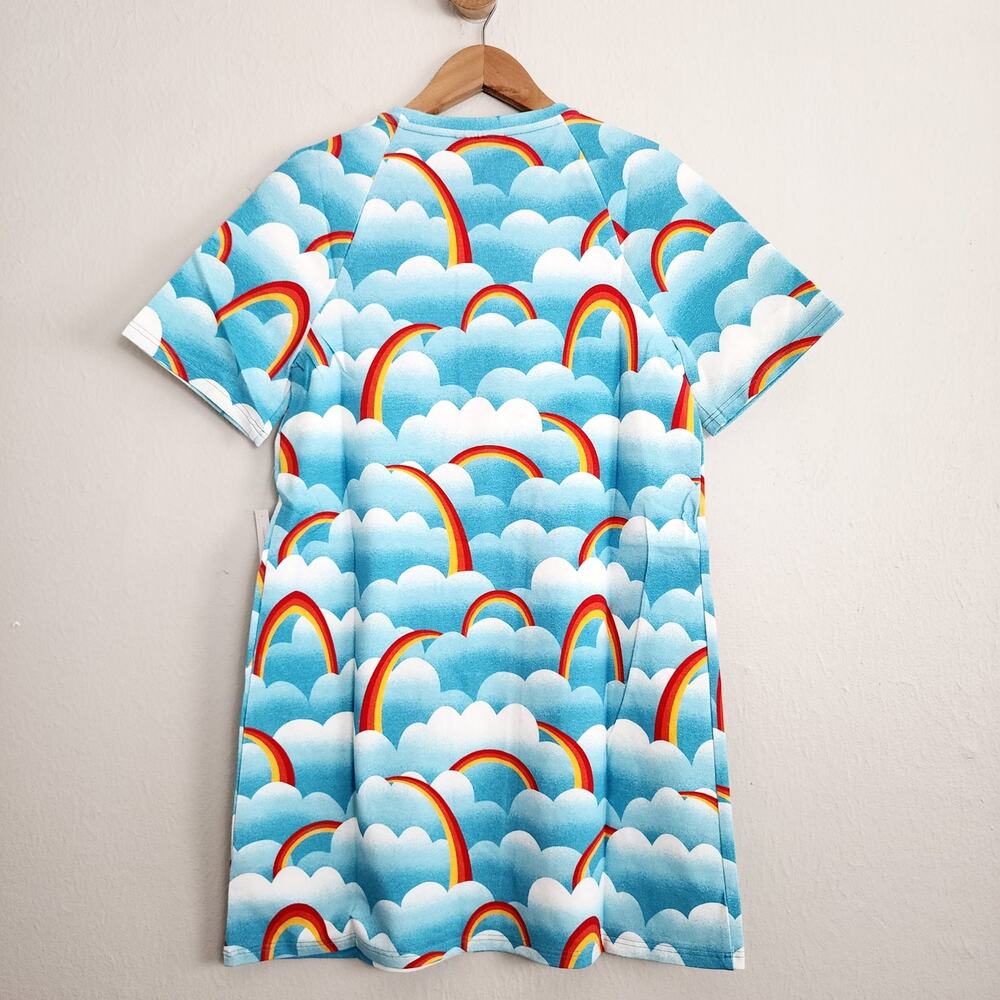 ModCloth On Cloud Mine Retro Rainbow Cloud Cotton T-Shirt Dress - NWT Small - Picture 10 of 10